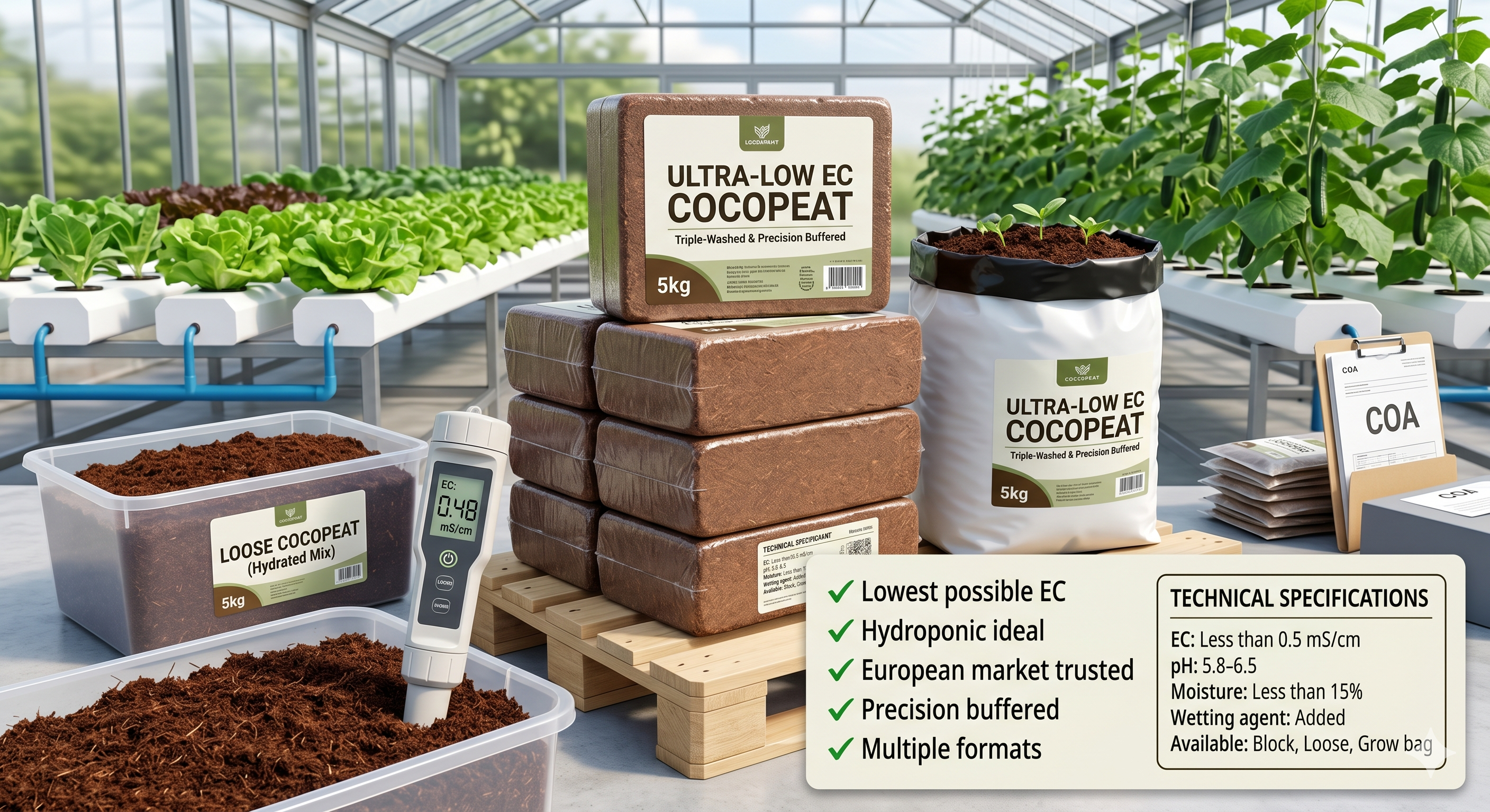 Low EC Cocopeat
