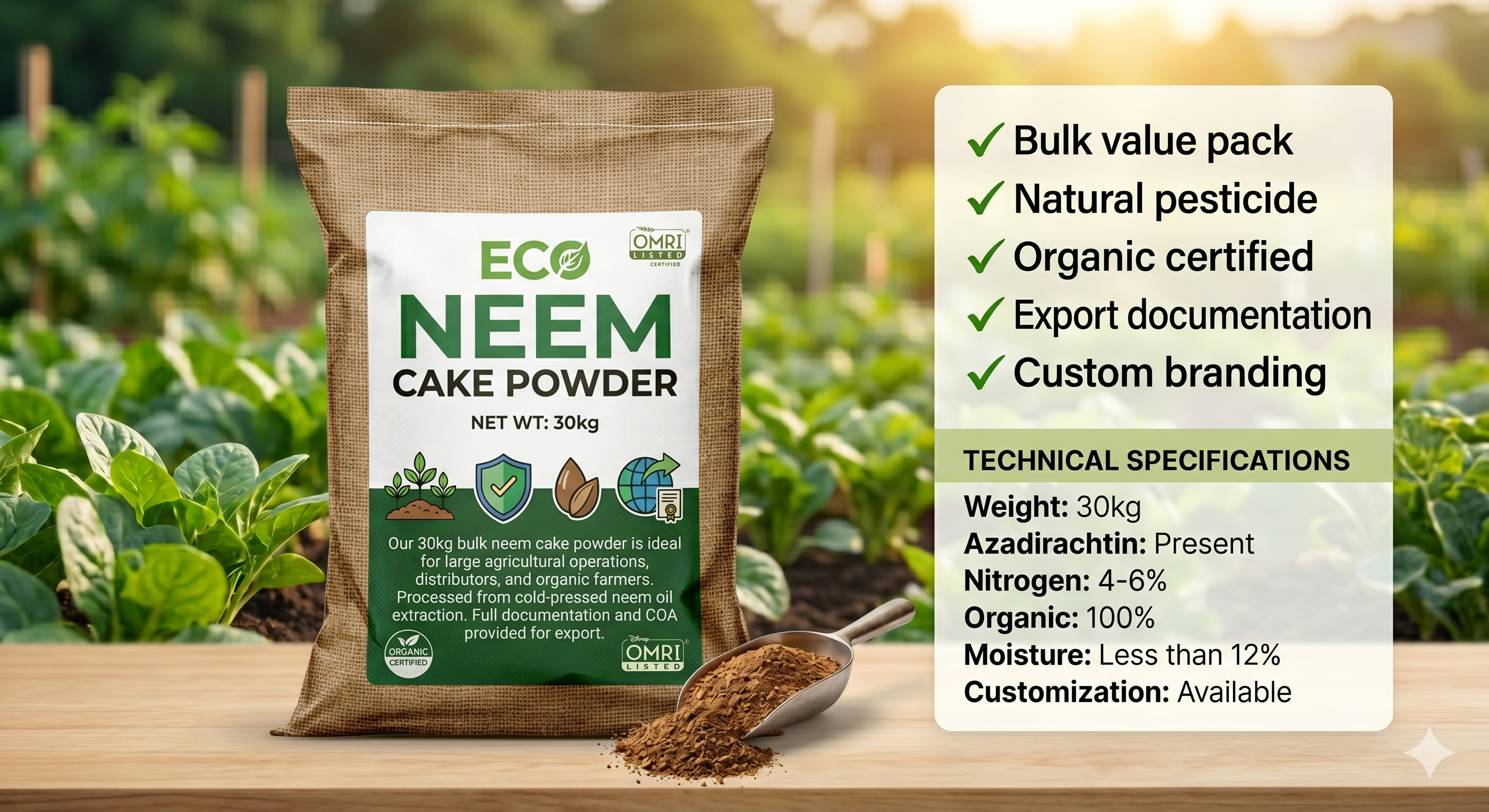 Neem Cake Powder 30kg